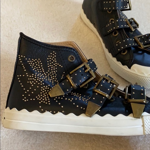 Chloe Kyle studded high top leather sneaker - Picture 9 of 15